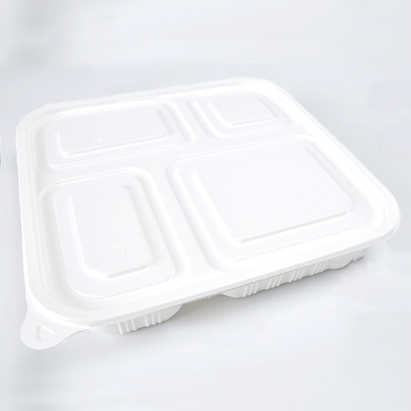 Hitray Biodegradable 1000ML 4Comp. Rectangular PLA Meat Tray