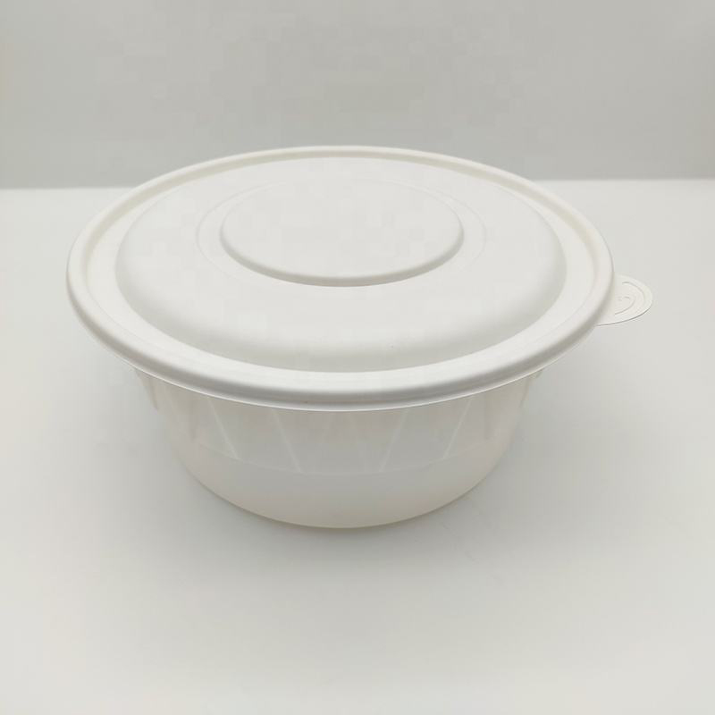 Hitray Disposable 360ML Pla Salad Bowl With Lid PLA Meat Tray