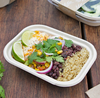 Hitray 15-30 Oz Three Compt Rectangular Black PLA Trays