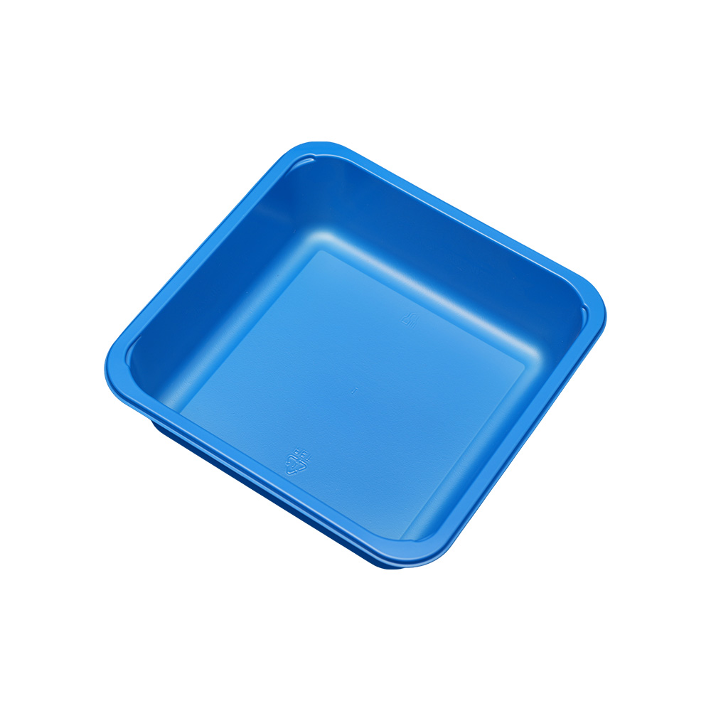 Hitray 029 37 oz. Square Black CPET Tray 