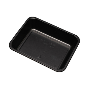 Hitray hi37 37 oz. Rectangular Black CPET Tray