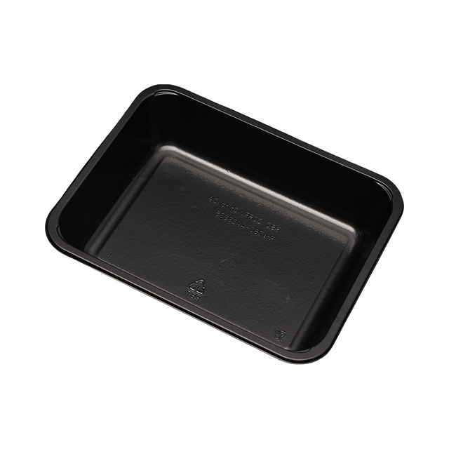 Hitray Hi37 37 oz. Rechteckige schwarze CPET -Tablett