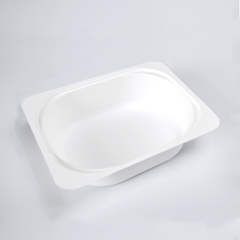 Hitray Biodegradable 850ML 3 Comp. Rectangular PLA Meat Tray