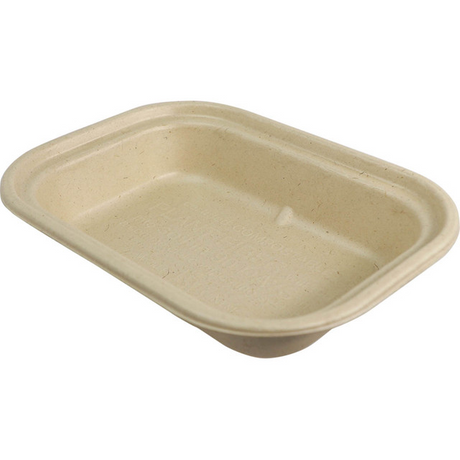 Hitray One Two Compartment Rectangular Custom Size PLA Meal Trays