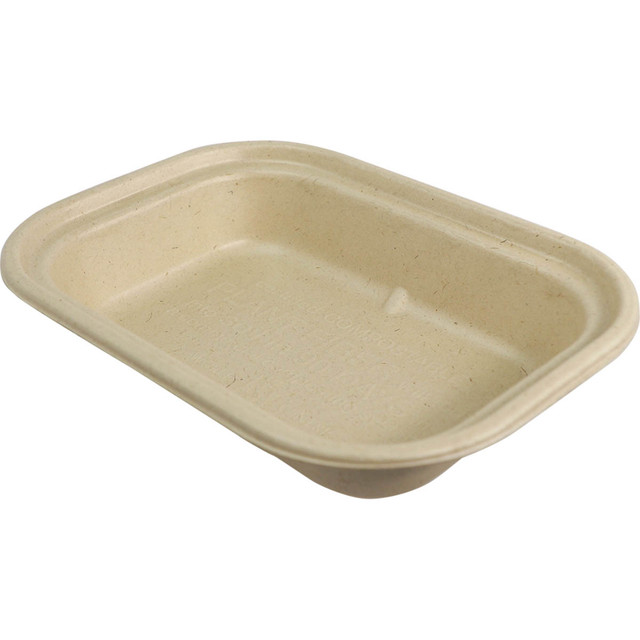 Hitray 15-30 Oz Three Compt Rectangular Black PLA Trays