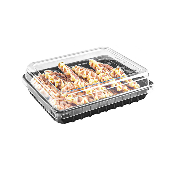 Hi Tray 6.18*6.18 Inches Square Plastic Clear Bakery Container
