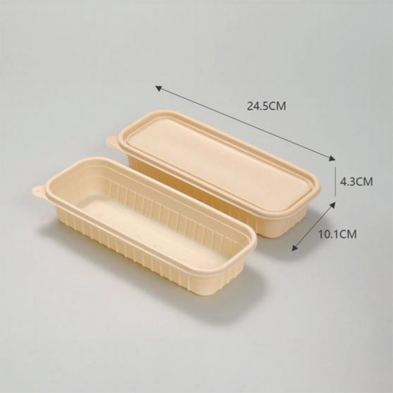 Hitray Small Size 350ML Rectangle Cornstarch Food Container