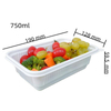 Hitray 500/550ML Bento Lunch Box PLA Meat Tray