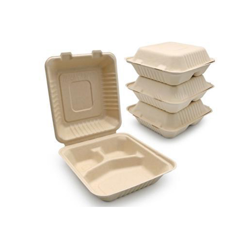 Hitray 600ML Connected Lunch Box Bagasse Food Container