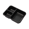 Hitray 012 27 oz. Bandeja de cpet negro rectangular