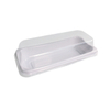 Hitray 5.51*4.33 Inches Disposable Plastic Cheesecake Sandwich Packaging Clear Bakery