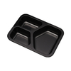 Hitray hi42 27 oz. Rectangular Black CPET Tray