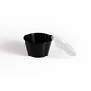 Hi-tray Black 0.75oz 1oz 2oz Take Away PP Plastic Restaurant Sauce Container