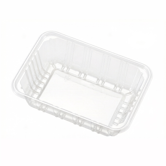 Hitray 7.1x5.1x1.8 inch Clear PET Food Tray, Sealable Plastic PET Trays