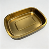 Hitray hs117 36 oz. Rectangular Gold CPET Tray